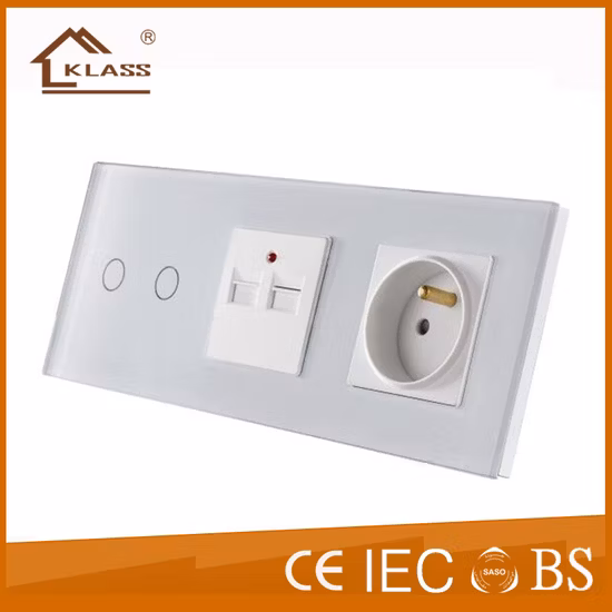 1 Gang 1 Way Wall Time Touch Switch White Color
