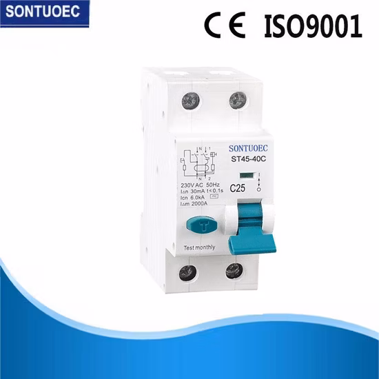 Sontuoec Series ELCB Dz30le, Dz40le 1p+N 16A 30mA Circuit Breaker RCBO