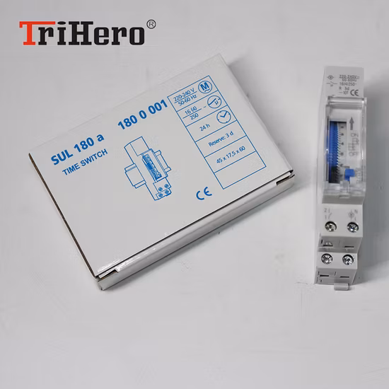 Sul180A Daily Program Timer 1 Channel Analogue 24 Hour Mechanical Time Switch for Time and Light Control