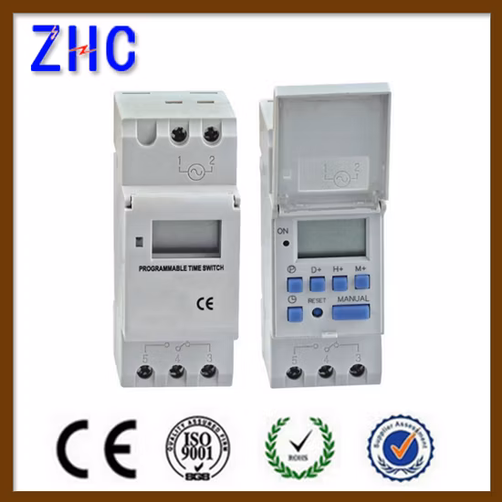 LCD Digital DIN Rail Ahc15A 180-250V Timer Time Switch