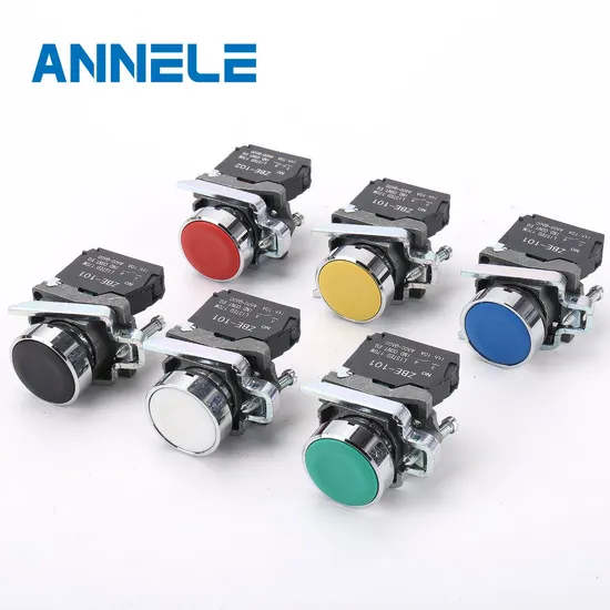 22mm Spring Return Push Button Round Button Flat Push Button